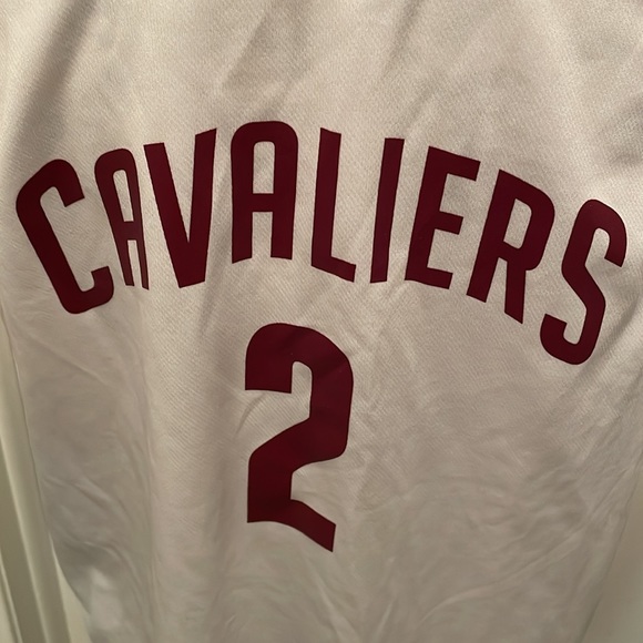 Adidas Sleeveless Jersey- “IRVING” #2 - white with maroon & gold trim SZ Y-Lg - Picture 3 of 6